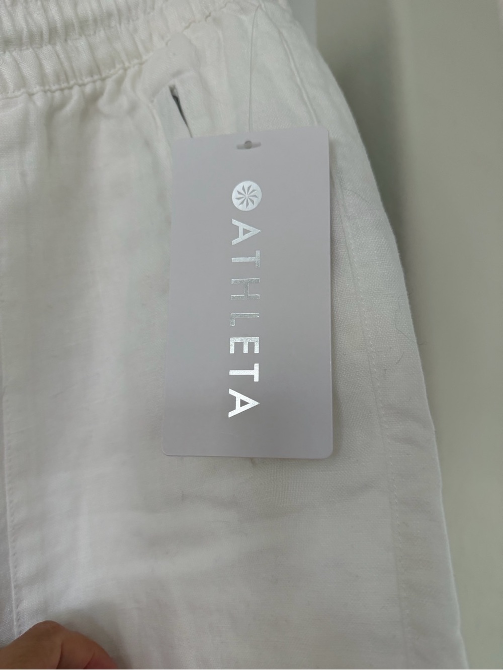 Athleta Ivory Drawstring Wide-Leg Joggers - Picture 2 of 4